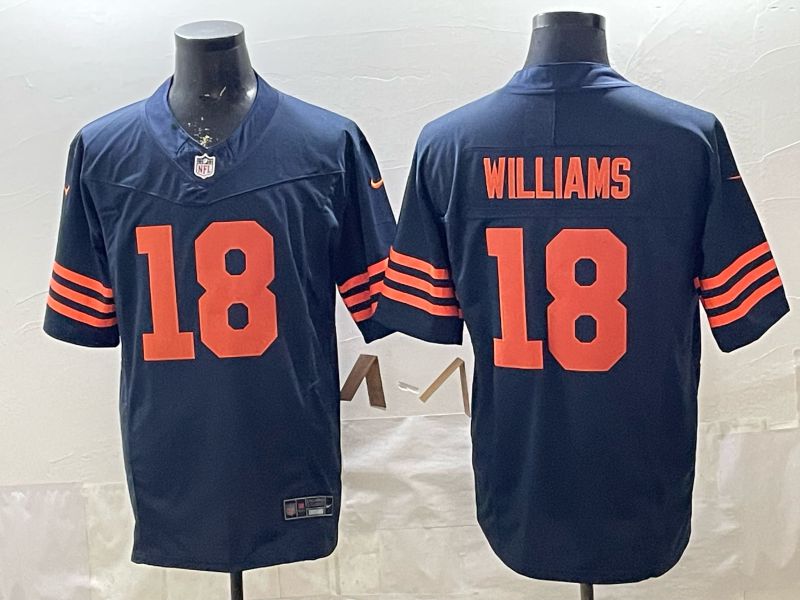 Men 2026 Chicago Bears #18 Williams Blue 3th generations Nike Limited NFL Jersey style 001->chicago bears->NFL Jersey